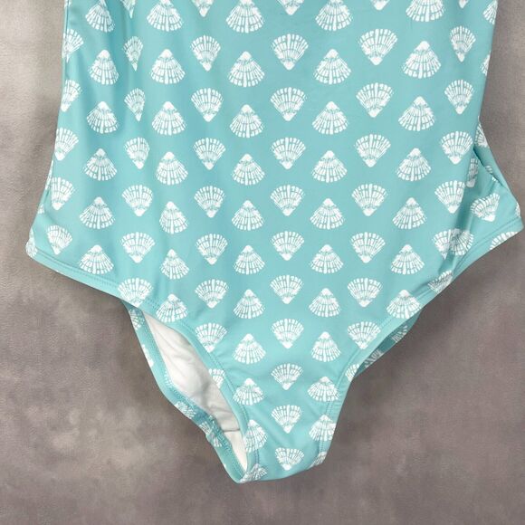 Kona Sol Womens One Piece Swimsuit‎ Size Large Beachy Sea Shells Summer Vacation - Picture 5 of 12